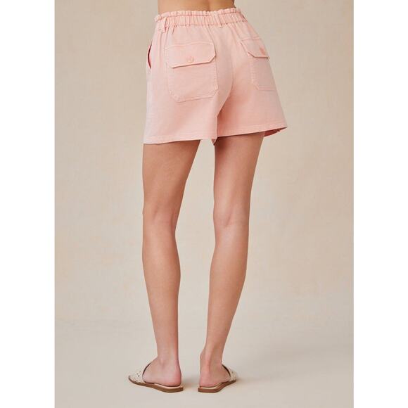 Bella Dahl Callie Ruffle Short Peach Fizz Size S NWT $114 - Picture 2 of 7